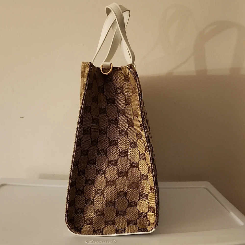 Bebe Canvas Crossbody/Tote Bag w/Free Sak Wristlet